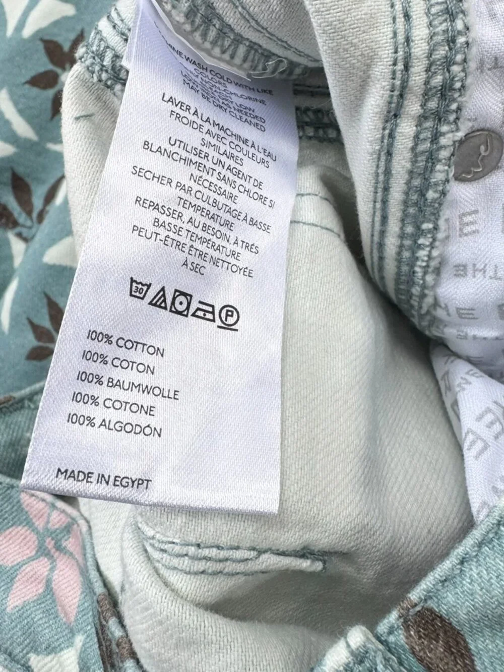 NWT Free People Good Luck Printed Barrel Jeans 27